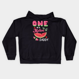 Hearts Watermelon Cream One In A Melon Daddy Dad Papa Father Kids Hoodie